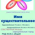 Имя существительное. Инфографика