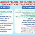 Главные члены предложения 5 класс